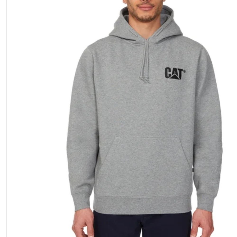 Caterpillar Cotton Gray Sweatshirt Hoodie with Logo S NEW Costco